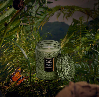 Small Jar Candle 50h, temple moss