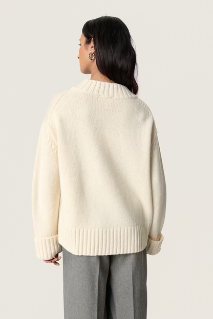 Moline V-Neck Pullover, whisper white