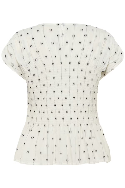 Amelie Blouse, white/black dots