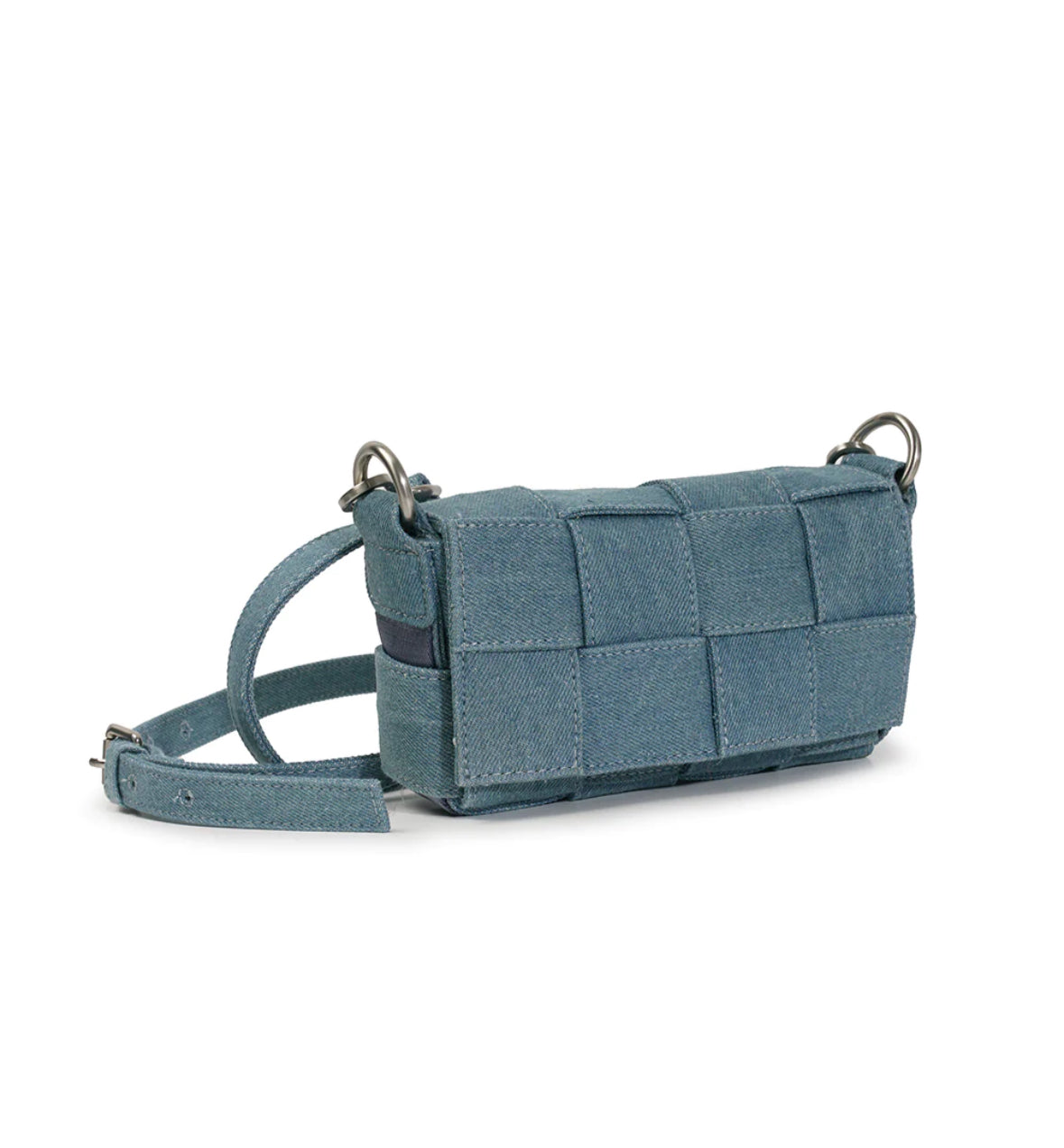 Braided iPhone Bag, denim blue