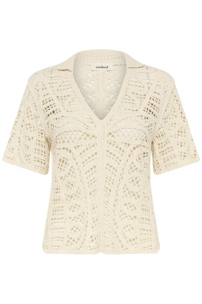 Anamy Polo Blouse, turtledove