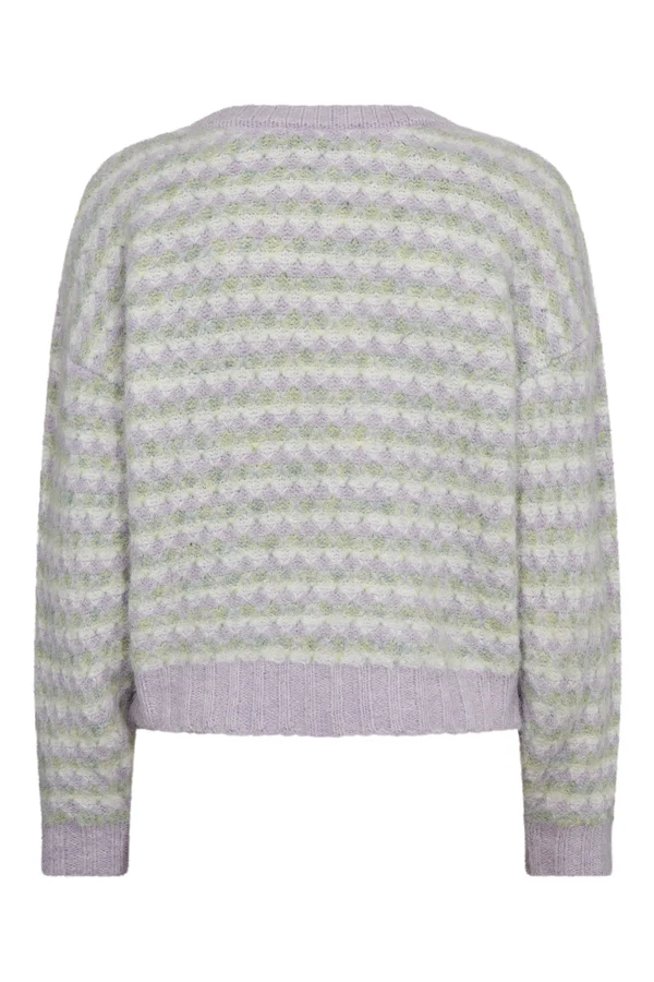 Sassi Knit Pullover, green/purple