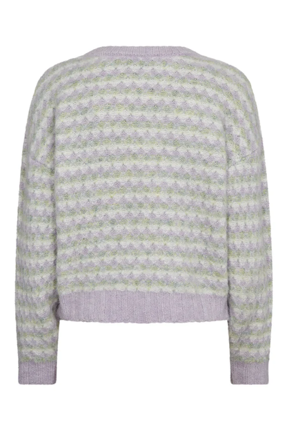 Sassi Knit Pullover, green/purple