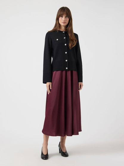 Yaspimi Knit Cardigan, black