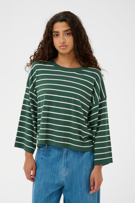 Spina Boxy Pullover Cropped, trekking green