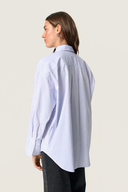Oriana Shirt, white and blue stripes