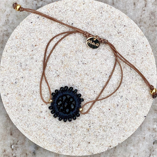 Armbånd Macramé, sort