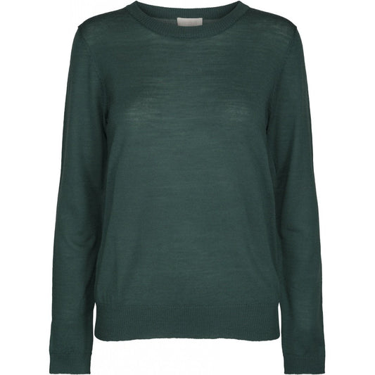 Rose Knit Pullover, hunter green