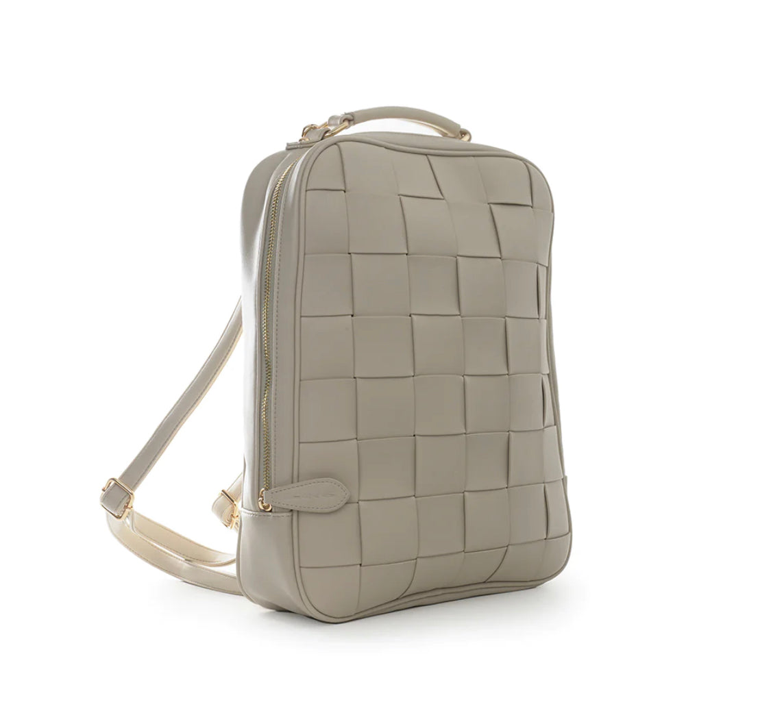 Braided Strap Ravenna Backpack Grey