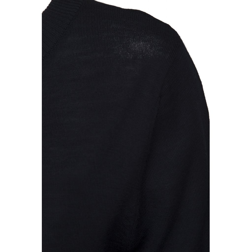 Rose Knit Pullover, black