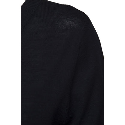 Rose Knit Pullover, black