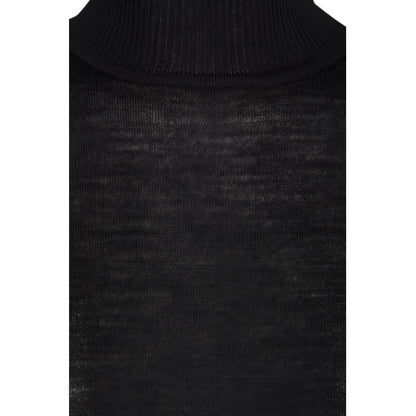 Rose Knit Roll Neck, black