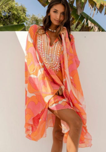 Rachel Kaftan, pink orange