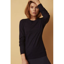 Load image into Gallery viewer, Rose Knit Pullover, black