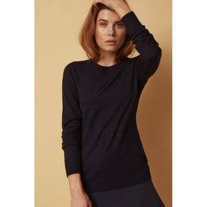 Rose Knit Pullover, black