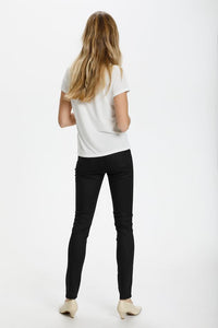 Columbine V-neck, broken white