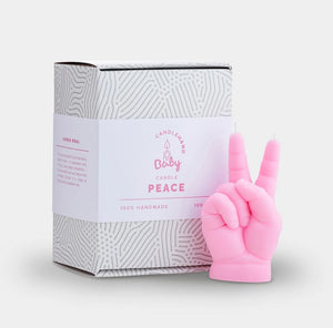 Baby Candle, PEACE, pink