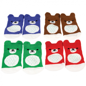 Baby Socks, bear design, 4 pk