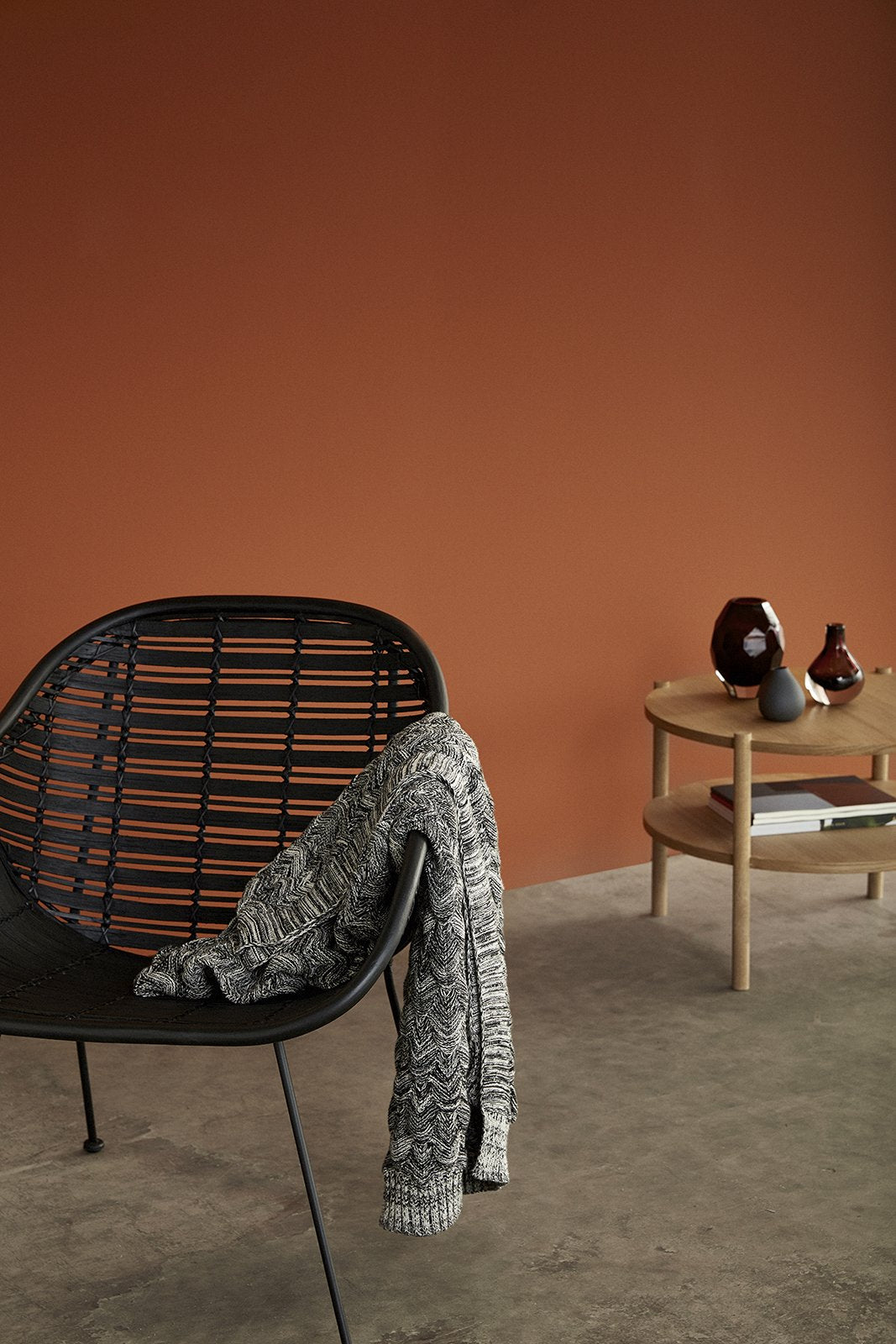 Vase, glass, klar/lilla