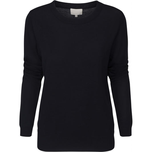 Rose Knit Pullover, black