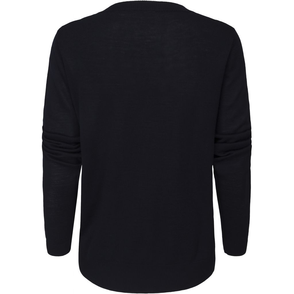 Rose Knit Pullover, black