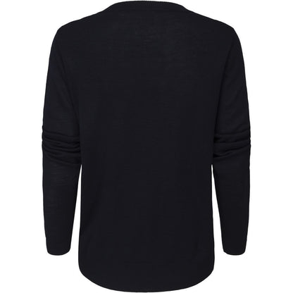 Rose Knit Pullover, black