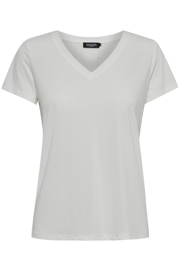 Columbine V-neck, broken white