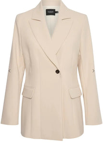 Corinne Fitted Blazer, sandshell