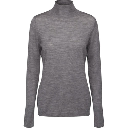 Rose Knit Roll Neck, light grey melange