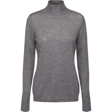 Load image into Gallery viewer, Rose Knit Roll Neck, light grey melange