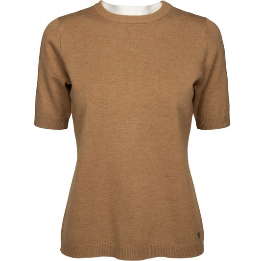 Pamela Knit Tee, almond melange