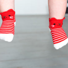 Load image into Gallery viewer, Baby Socks, kitten design, 4 pk