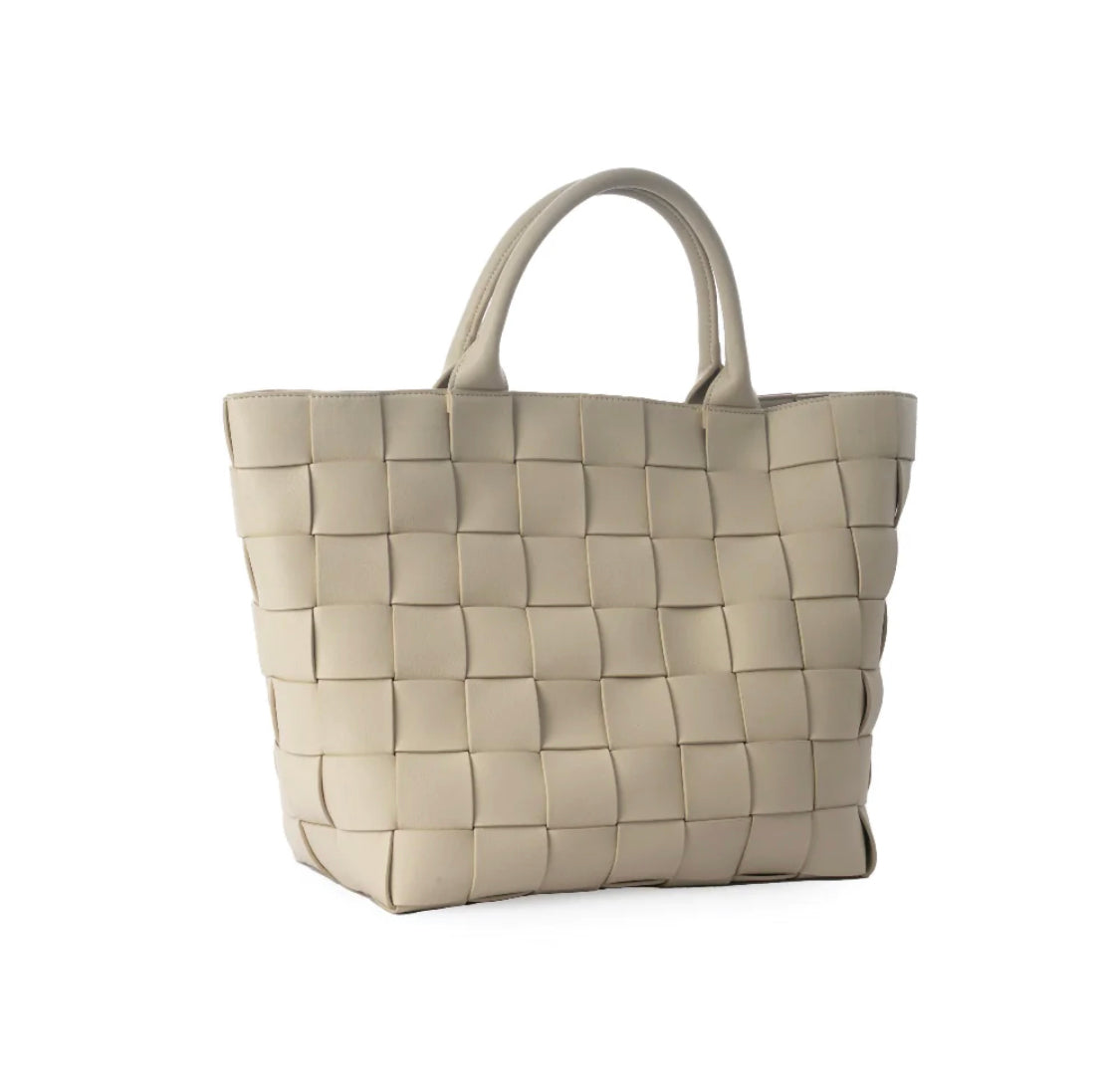 Braided Strap Shopper Grey